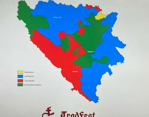 U Zagrebu predstavljena karta BiH sa tri entiteta