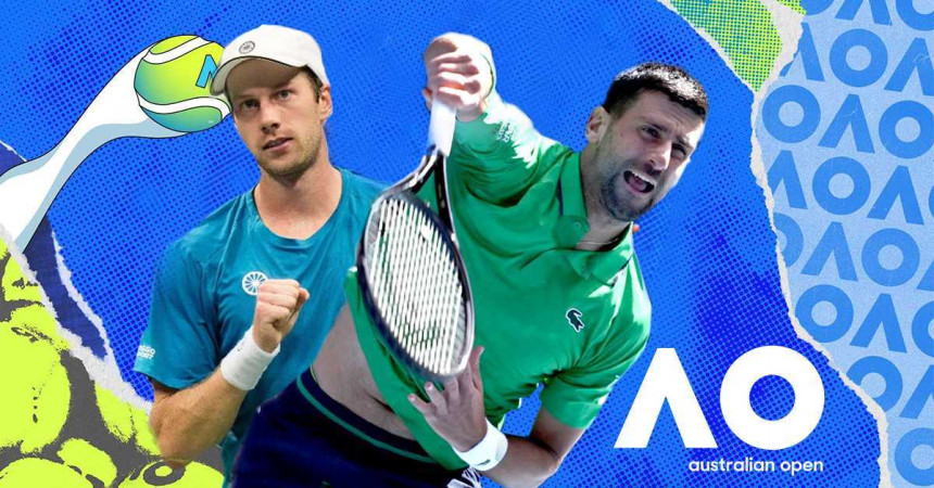 Meč Đoković - Zandšulp na Australijan openu